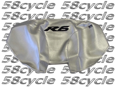2004 Yamaha R6 Silver and Black Vinyl Protective Tank Bra/Cover/Wrap ...