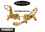 R6 Vortex 2006-2016 Yamaha R6 Vortex RearSets - Gold - Clearance 2006 2007 2008 ...