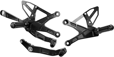 2015-2016 Yamaha R1 / R1M Vortex RearSets - Black (RS683K) 2015 2016