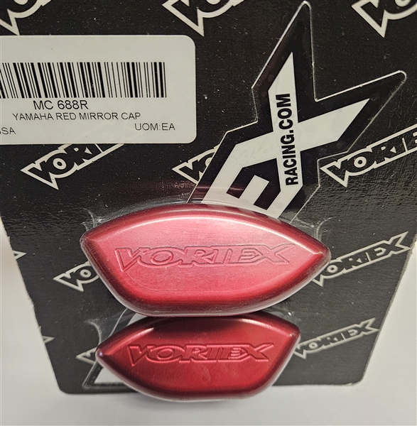 R6 Vortex Yamaha YZF R6 Vortex Racing Mirror Block Off Caps/ Plates - Red ...