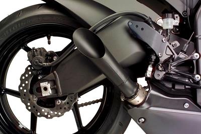 Hotbodies Racing: Kawasaki ZX10R (2008-2010) ZX6R (2009-2017) Megaphone Slip on Exhaust - Black - (50801-2101)