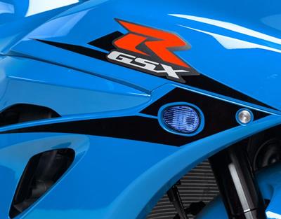 Hotbodies Racing Suzuki GSXR1000 / GSXR1000R / 1000X (2017-2022) Flush Mount Turn Signals - Blue Lens (61701-0102)
