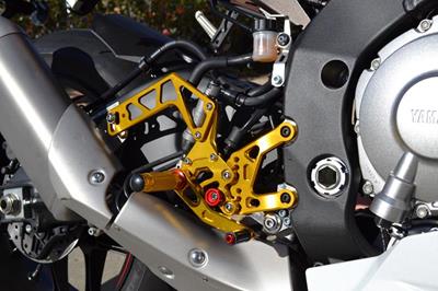 2015-2022 Yamaha YZF R1 / R1M Hotbodies Racing MGP RearSets - Gold (81501-2501)