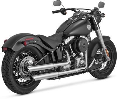 Vance & Hines (16841) Twin Slash 3" Slip-On Exhaust | Chrome | for 2007-2017 Harley Davidson FLSTN, FLSTSB, FLS 