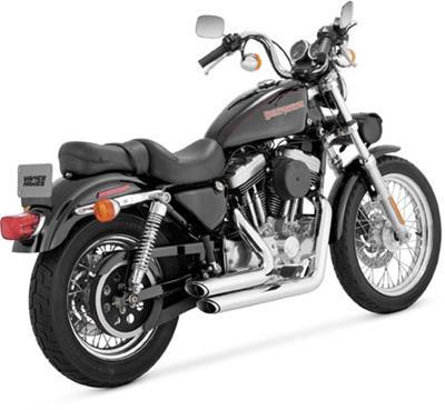 Vance & Hines (17223) Shortshots Staggered Exhaust System | Chrome | for 1999-2003 Harley Davidson XL