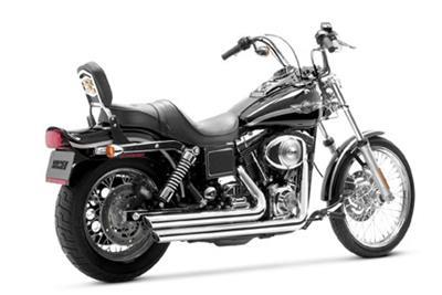 Vance & Hines (17911) Big Shots Staggered Complete Full Exhaust System | Chrome | for 1991-2005 Harley Davidson FXD