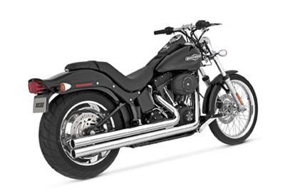 Vance & Hines (17923) Big Shots Long Complete Full Exhaust System | Chrome | for 1986-2011 Harley Davidson FXST, FLST 