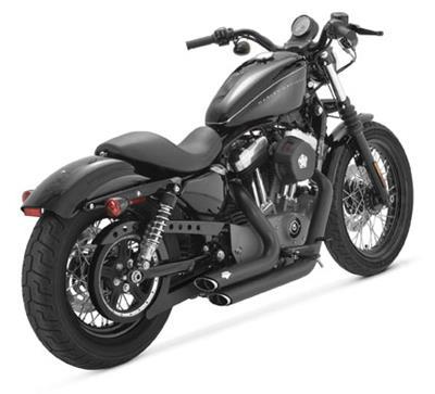 Vance & Hines (47219) Shortshots Staggered Exhaust System | Black | for 2004-2013 Harley Davidson XL
