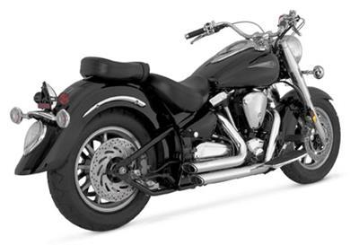 Vance & Hines (18517) Shortshots Staggered Complete Full Exhaust System | Chrome | for 1999-2007 Yamaha XV1700 Road Star