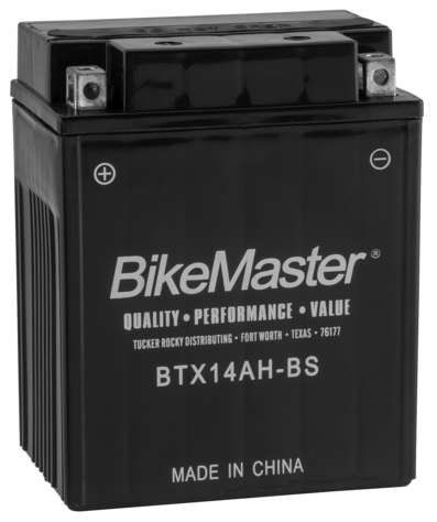 Bikemaster (HTX14AH-BS) Maintanance Free Btx14Ah-Bs Bikemstr Battery BLK